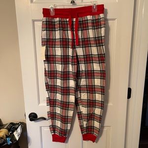 Stars above flannel plaid pajama joggers